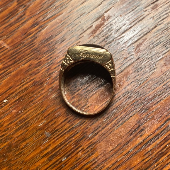 Supreme S/S14 14k Black Onyx Pinky Ring sz7 - Picture 2 of 5